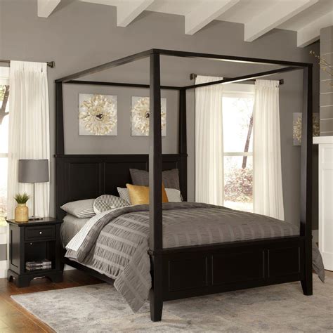 Your bedroom is your oasis, the haven from your busy, sometimes hectic life. Home Styles Bedford Black King Canopy Bed-5531-610 - The ...