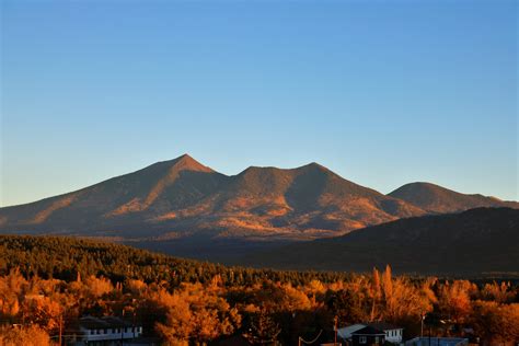 San Francisco Peaks Shot From The 6th Floor Of Drury Inn And Suites Off