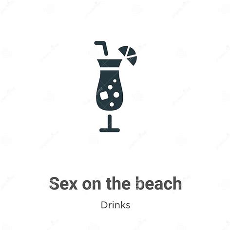 Sex On The Beach Vector Icon On White Background Flat Vector Sex On The Beach Icon Symbol Sign