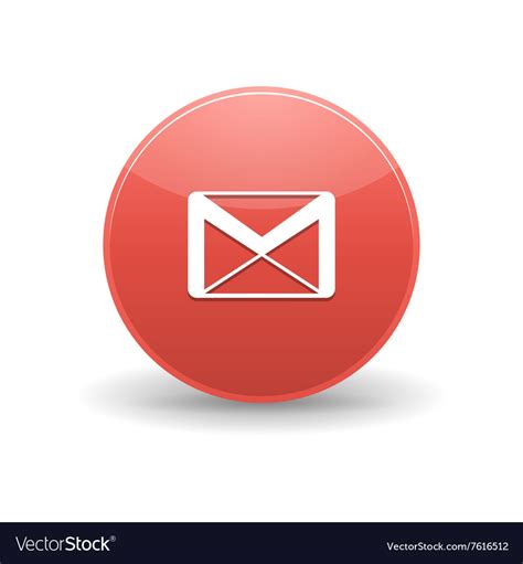 Gmail Icon Simple Style Royalty Free Vector Image