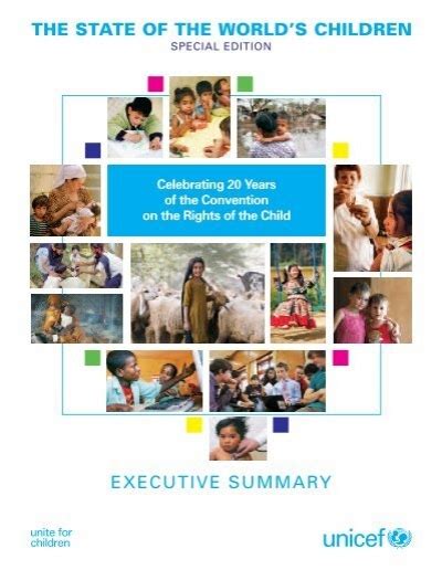 Executive Summary The State Of The Worlds Children