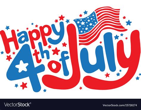 Picture created by jcgellibert using the free blingee photo editor for animation. Happy 4th july in fun cartoon bubble letters Vector Image