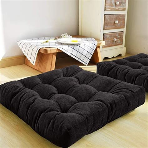 Higogogo Solid Square Seat Cushion Tufted Thicken Pillow