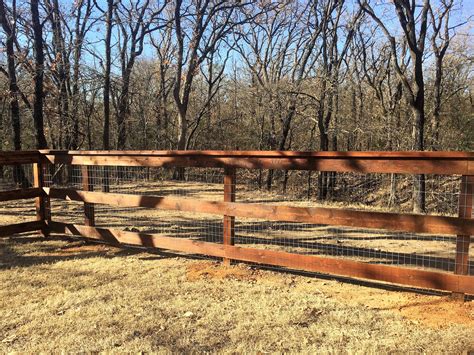 Three Rail Ranch Fence With No Climb And Cap Board Installed By Titan