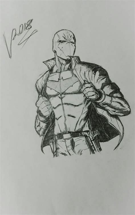 Red Hood Keegan Comic Art Sketch Marvel Art Drawings Batman Art