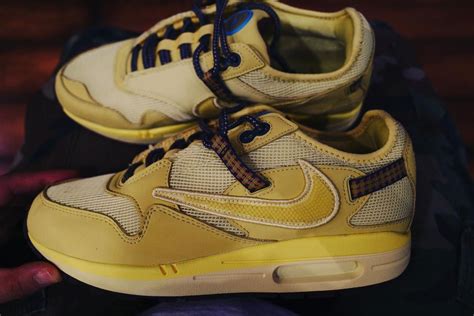 Up Close With The Travis Scott X Nike Air Max 1 Wheat Sneaker Freaker
