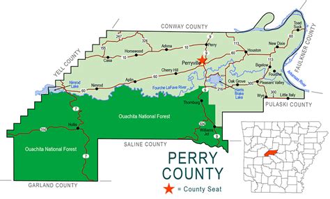 Perry County Map Encyclopedia Of Arkansas
