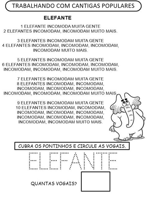 Atividades De Português 1º Ano Elefante Ler E Aprender