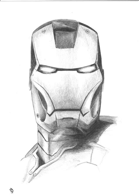 Iron Man Pencil Sketch Drawing