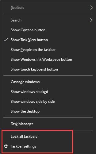 Easy Windows 10 Taskbar Customization