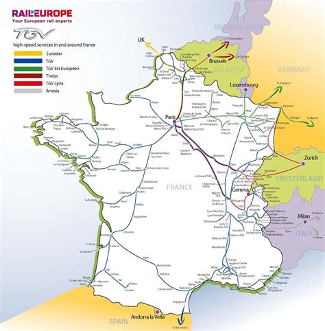 Rail Map Of France Table Rock Lake Map
