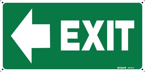 Exit Exit With Left Arrow Sign Westland Workgear