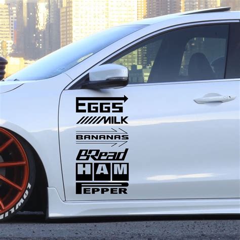 6 pcs funny sponsors racing car window vinyl sticker decal jdm off road wish in 2021 racing