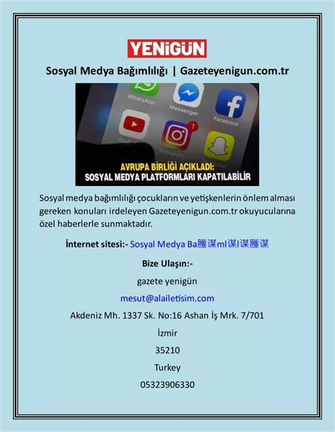 PPT Sosyal Medya Bağımlılığı Gazeteyenigun com tr PowerPoint