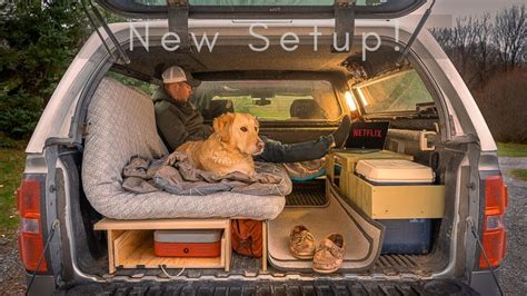 Pick Up Truck Camper Build My New Set Up With A Pull Out Bed Youtube