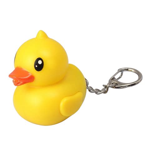 Hot Sale Cute Rubber Duck Keychain For Keys Led Keychain Key Ring