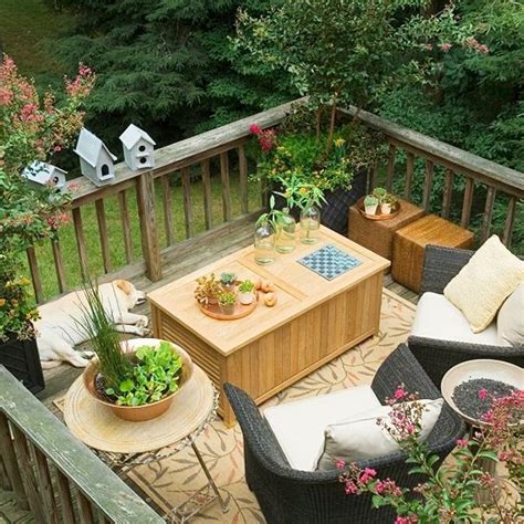 Forest House Balcony Plants Flowers Outdoor Rattan Furniture Rooftop