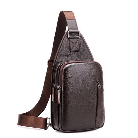 Pouch Bag For Men Mens Wallet Genuine Leather Belt Fashion Waist Bag