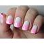 Zoendout Nails Pink And White Valentines Gradient