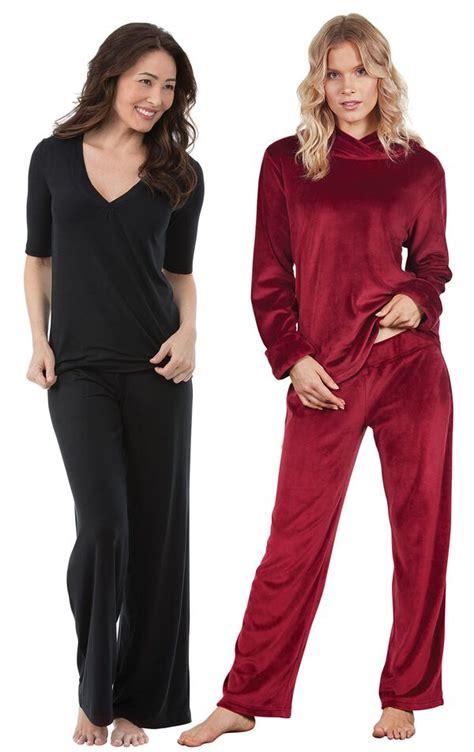 black naturally nude pjs and garnet tempting touch pjs in bundle and save pajamas for women