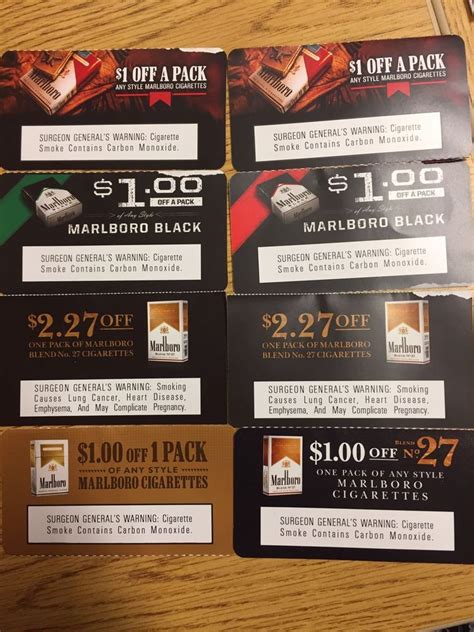 These points may be redeemed in the application for rewards. Lot Of 8 Marlboro Coupons | eBay | Marlboro coupons ...