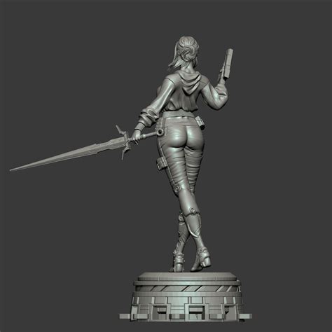 Ciri Cyberpunk 2077 Fanart Statue 3d Model 3d Printable Cgtrader