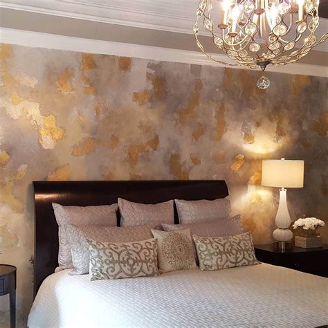 Bedroom Transformation With Wall Painting Ideas For Bedroom Bedroom Wall Gold Painted Walls