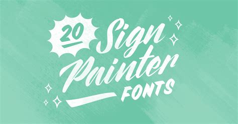 20 Sign Painter Fonts To Create Labels Signs And Cards Creative