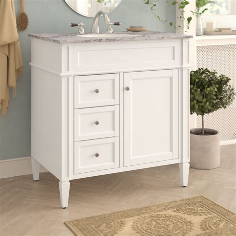 The bathroom is associated with the weekday morning rush, but it doesn't have to be. Powder Bath Vanity - Antoinette 32" Vanity in White with ...