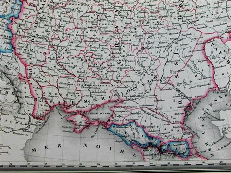 Russia In Europe Kingdom Of Poland Austria Crimea Black Sea C 1850 Old