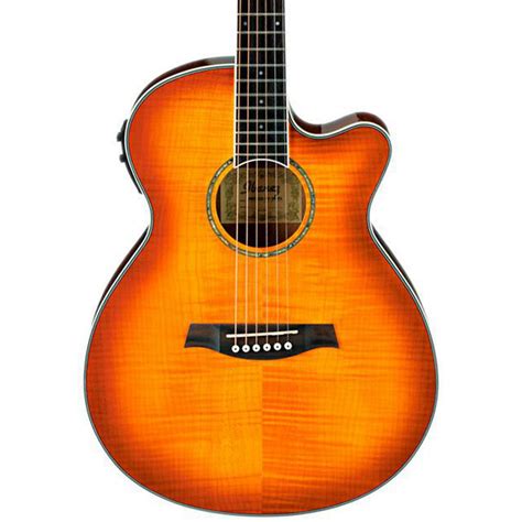 Ibanez Aeg20ii Flamed Sycamore Top Cutaway Acoustic Electric Guitar