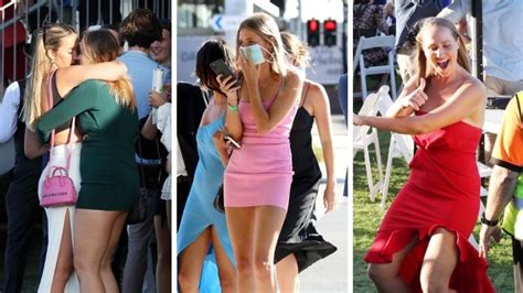 Melbourne Cup 2020 Photos Of Drunk People Racegoers Fashion Dresses