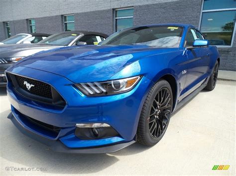 Lightning Blue 2017 Ford Mustang Gt Premium Coupe Exterior Photo