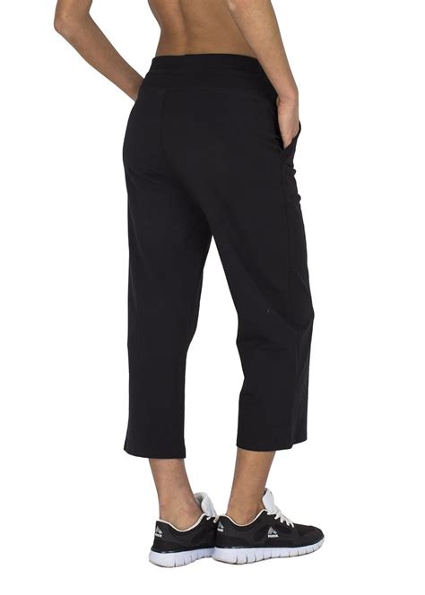 Rbx Active Womens Relaxed Fit Cotton Capri Pant Wdual Pockets
