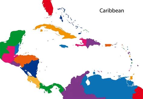 Caribbean Islands Map Outline