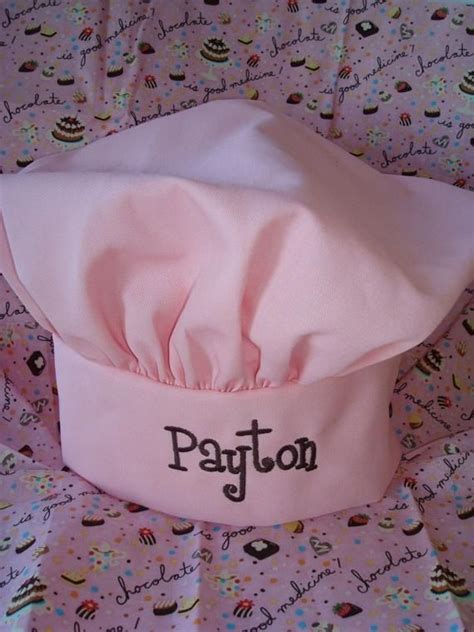 New Personalized Kids Toddler Youth Chef Hat White Or Pink Chef