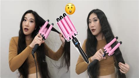 Barrel Curling Iron Wand Hair Crimper With Dual Voltage Inch Hair Waver Iron With Lcd Temp