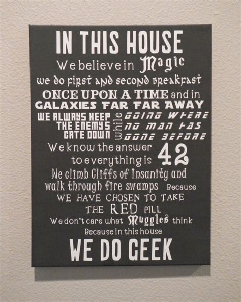 In This House We Do Geek Customizeable Sign By Thescrapbookerie
