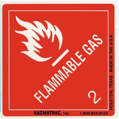 Flammable Gas Fg Paper Shipping Labels Roll Hazmatpac