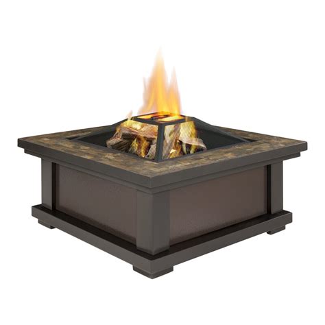 Real Flame Alderwood Steel Wood Burning Fire Pit Table And Reviews Wayfair
