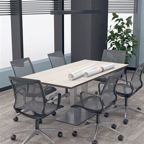 6 Rectangle Conference Table With Metal Base Harmony Conference