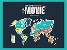 Every Country's Top Rated Movie Map by Bryony Critchley on Dribbble