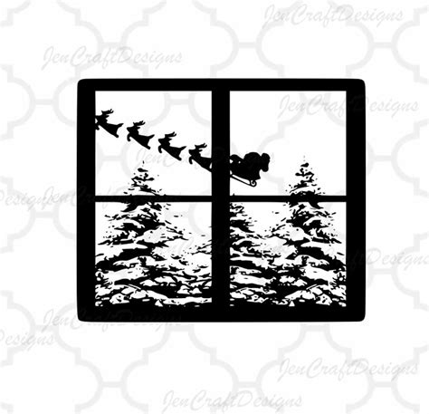 Christmas Window Scene Svg