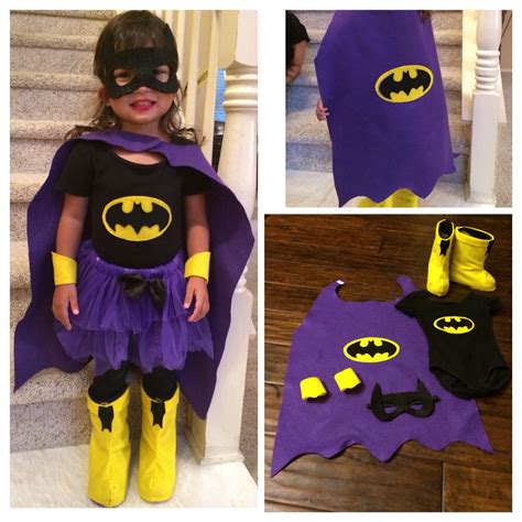 Diy Batgirl Costume My Daughter Already Had The Black Leotard Tights And Tutu I Made Her Cape