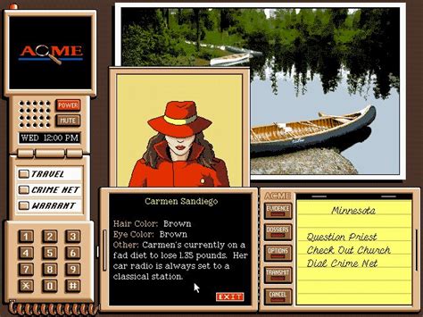 Travel to various popular places and landmarks such as the machu pichu, the statue of liberty and more. Where In The World Is Carmen Sandiego computer game ...