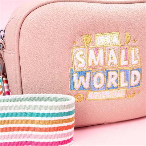 Its A Small World Embroidered Cross Body Bag Pink Teeq