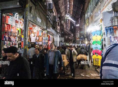 Iranians In A Corridor Of The Grand Bazaar Also Known As Tehrans Grand