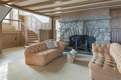 Downstairs Den With Stone Fireplace Hgtv