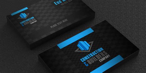 Free Construction Company Business Card Template Design A Graphic World