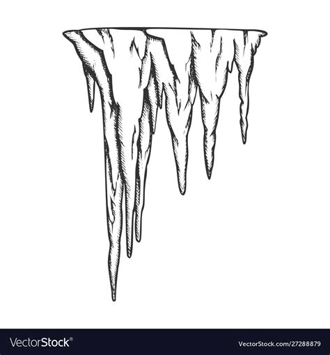 Stalactite Ancient Cave Element Vintage Royalty Free Vector